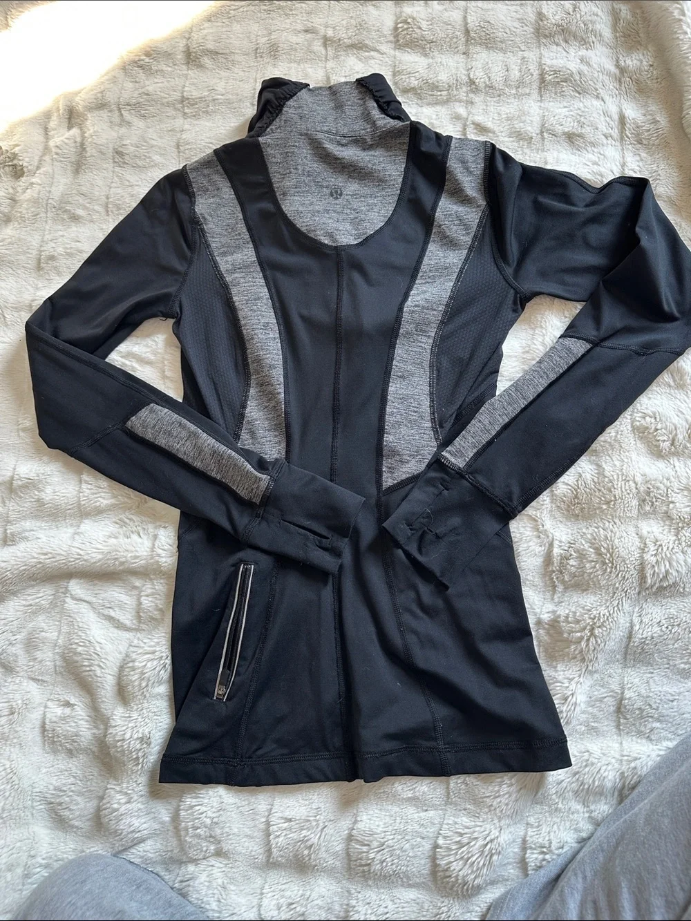 lululemon athletica Black Half-Zip Long Sleeve Pullover